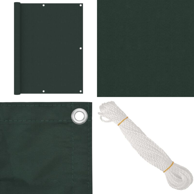 Vidaxl - Balkon-Sichtschutz Dunkelgrün 120x300 cm Oxford-Gewebe - Balkon Sichtschutz - Windschutz Für Balkon - Privatsphäre Balkon - Wasserabweisend