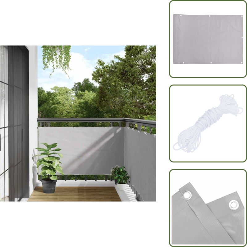 Vidaxl - Balkon-Sichtschutz Grau 800x120 cm pvc - Balkon Sichtschutz - pvc Sichtschutz - Wetterfest - uv Schutz - Grauer Sichtschutz
