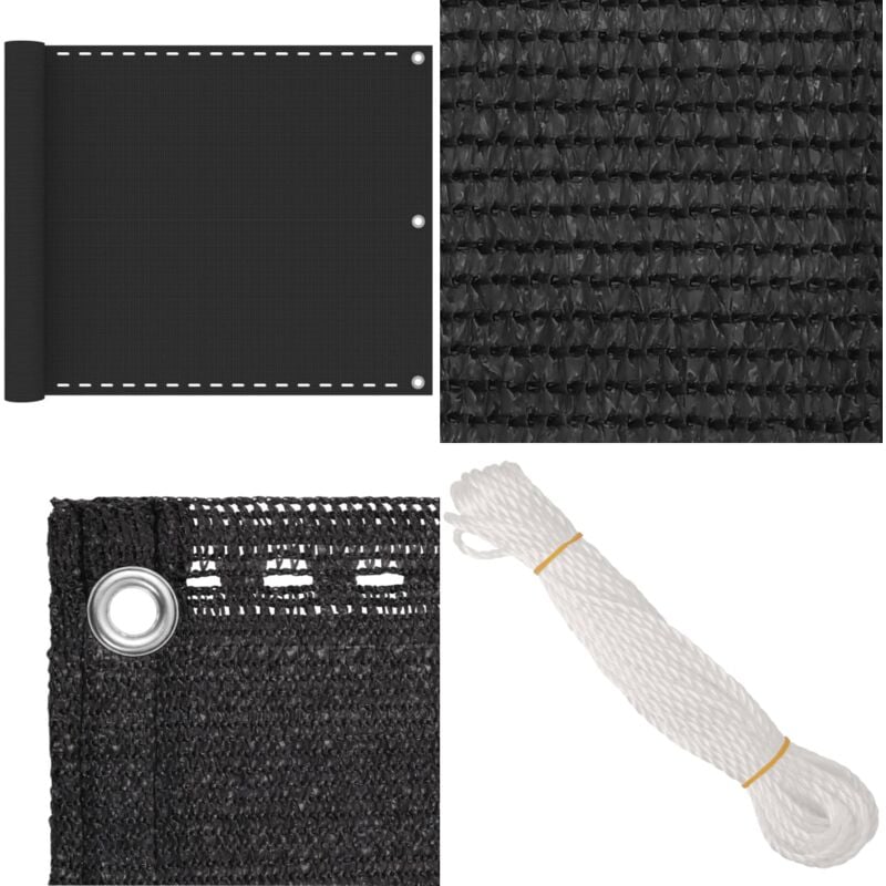 Vidaxl - Balkon-Sichtschutz hdpe 75x500 cm Anthrazit - Balkon Sichtschutz - hdpe Sichtschutz - Sonnenschutz Balkon - Balkonbespannung - Balkongardine