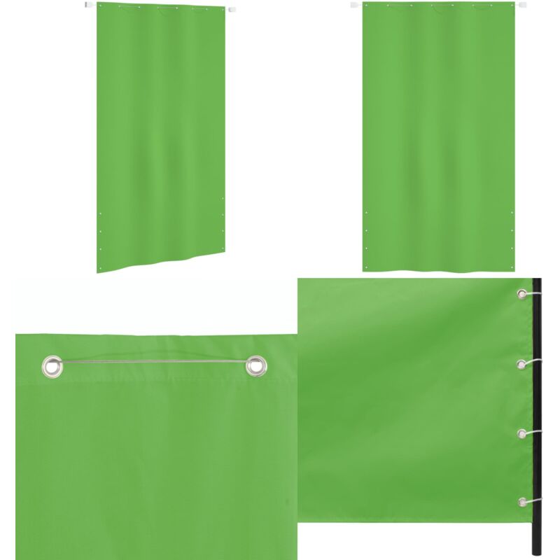 Vidaxl - Balkon-Sichtschutz Hellgrün 140x240 cm Oxford-Gewebe - Balkon Sichtschutz - Sonnenschutz Für Balkon - Gartensichtschutz - uv Schutz