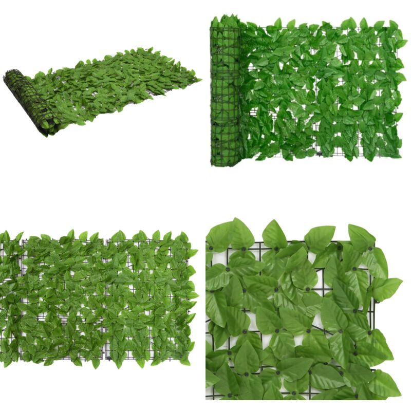 Balkon-Sichtschutz mit Grünen Blättern 200x75 cm - Balkon Sichtschutz - Blätter Sichtschutz - Garten Sichtschutz - Privacy Screen - Windschild - Home