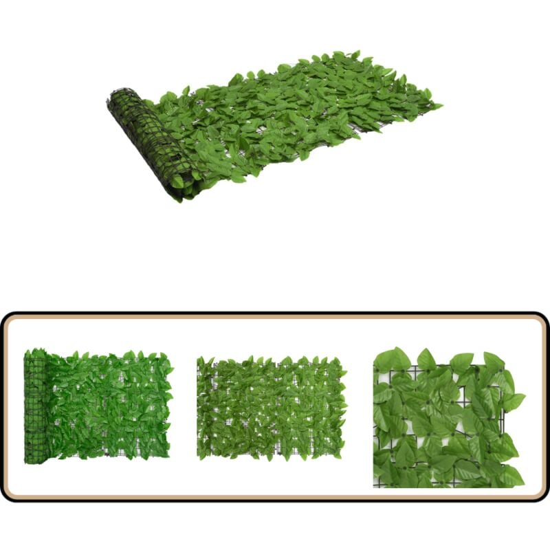 Vidaxl - Balkon-Sichtschutz mit Grünen Blättern 200x75 cm - Balkon Sichtschutz - Privatsphäre - Gartendeko - Pflanzenvorhang - Windschutz