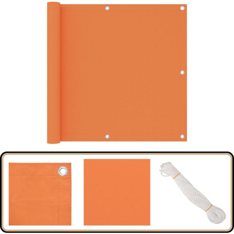 Vidaxl - Balkon-Sichtschutz Orange 90x300 cm Oxford-Gewebe - Balkon Sichtschutz - Windschutz - Wasserfest - uv Schutz - Oxford Gewebe