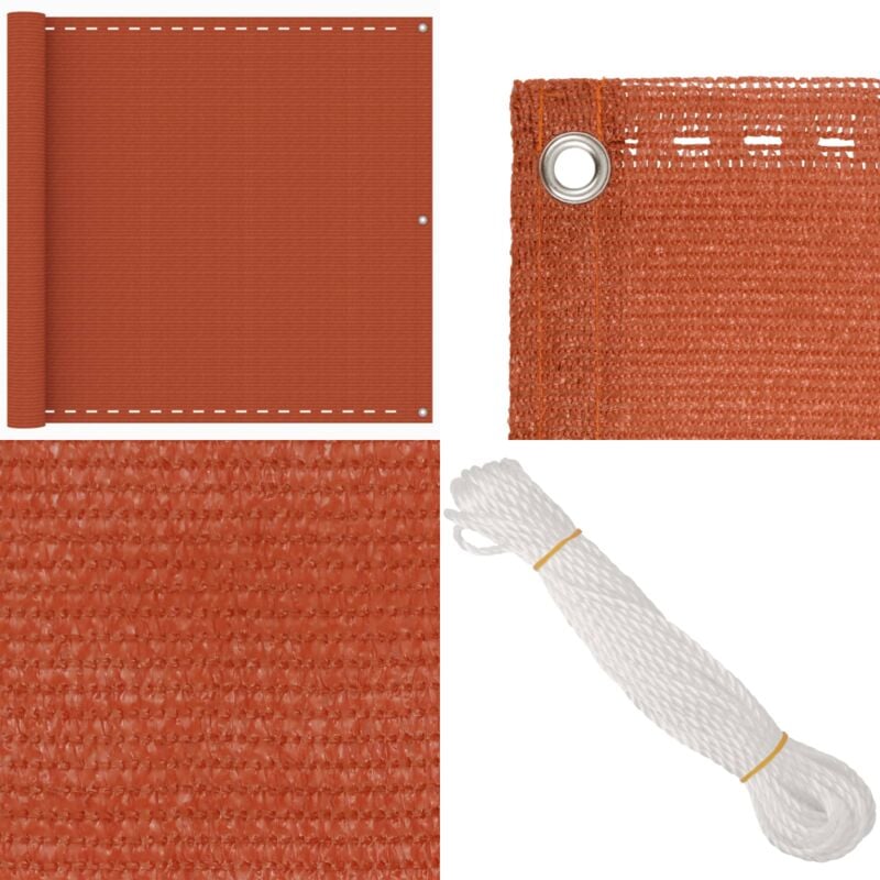 Vidaxl - Balkon-Sichtschutz Orange 90x500 cm hdpe - Balkon Sichtschutz - hdpe Sichtschutz - Sonnenschutz Balkon - Windsack - Privacy Screen Balcony
