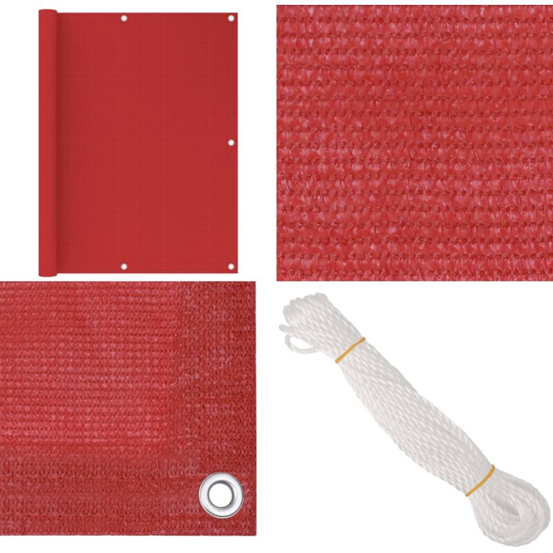 Vidaxl - Balkon-Sichtschutz Rot 120x300 cm hdpe - Balkon Sichtschutz - hdpe Sichtschutz - Sonnenschutz Balkon - Balkon Markise - Privacy Screen