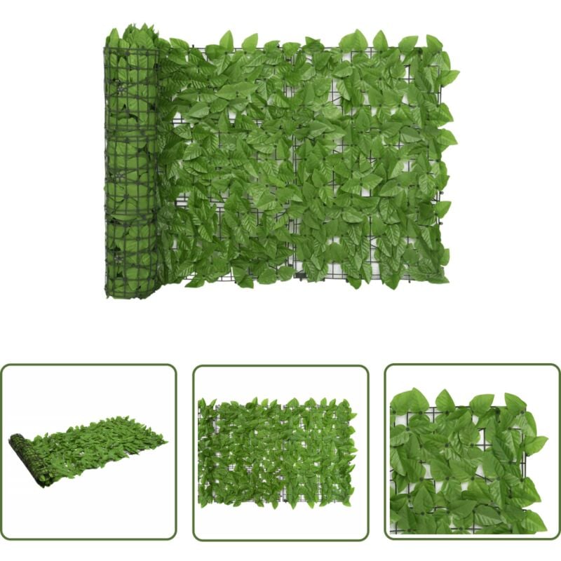 Maison Chic - The Living Store Balkon-Sichtschutz mit Grünen Blättern 300x75 cm - Balkon Sichtschutz - Gartensichtschutz - Windschutz - uv Schutz