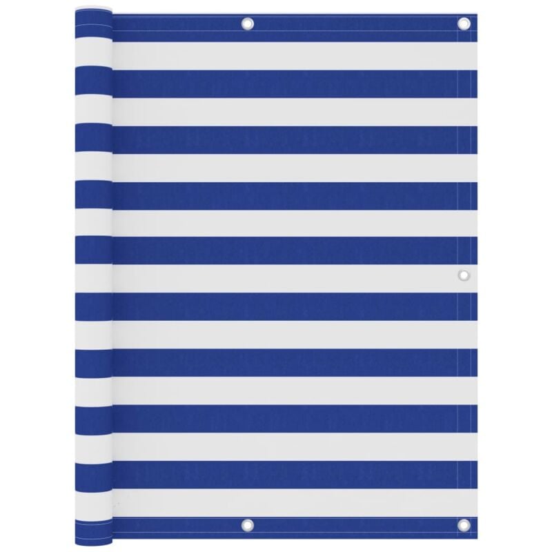 Maison Chic - Balkon-Sichtschutz Sonnenschutz für Garten Balkon Terrasse Weiß und Blau 120x400 cm Oxford-Gewebe DE79901
