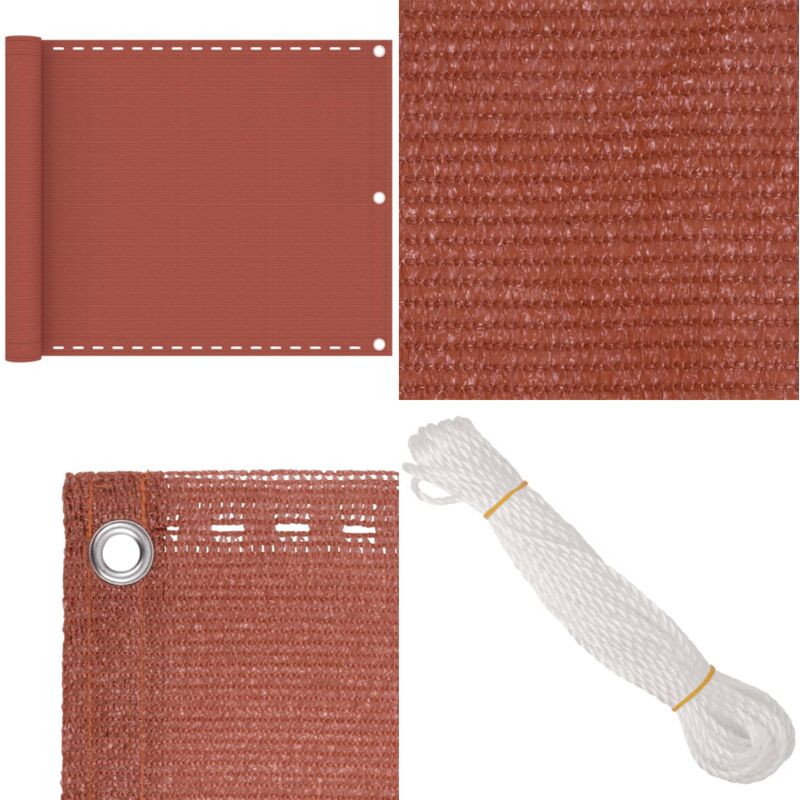 Vidaxl - Balkon-Sichtschutz Terracotta-Rot 75x600 cm hdpe - Balkon Sichtschutz - hdpe Sichtschutz - Sonnenschutz Balkon - pvc Sichtschutz