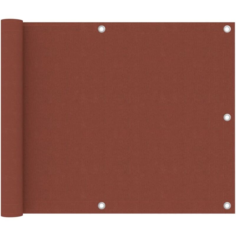 Jinlefu - The Living Store Balkon-Sichtschutz Terrakotta-Rot 75x300 cm Oxford-Gewebe - Balkon Sichtschutz - Terrakotta - Wasserfest - uv Schutz