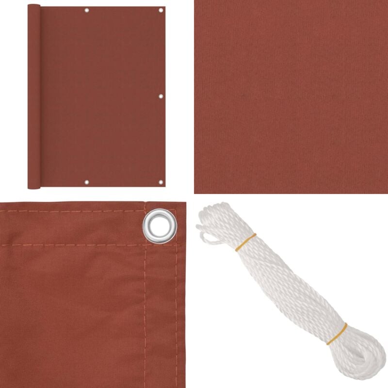 Vidaxl - Balkon-Sichtschutz Terrakotta-Rot 120x400 cm Oxford-Gewebe - Balkon Sichtschutz - Terrakotta - Windschutz - Wasserfest - uv Schutz - Home &