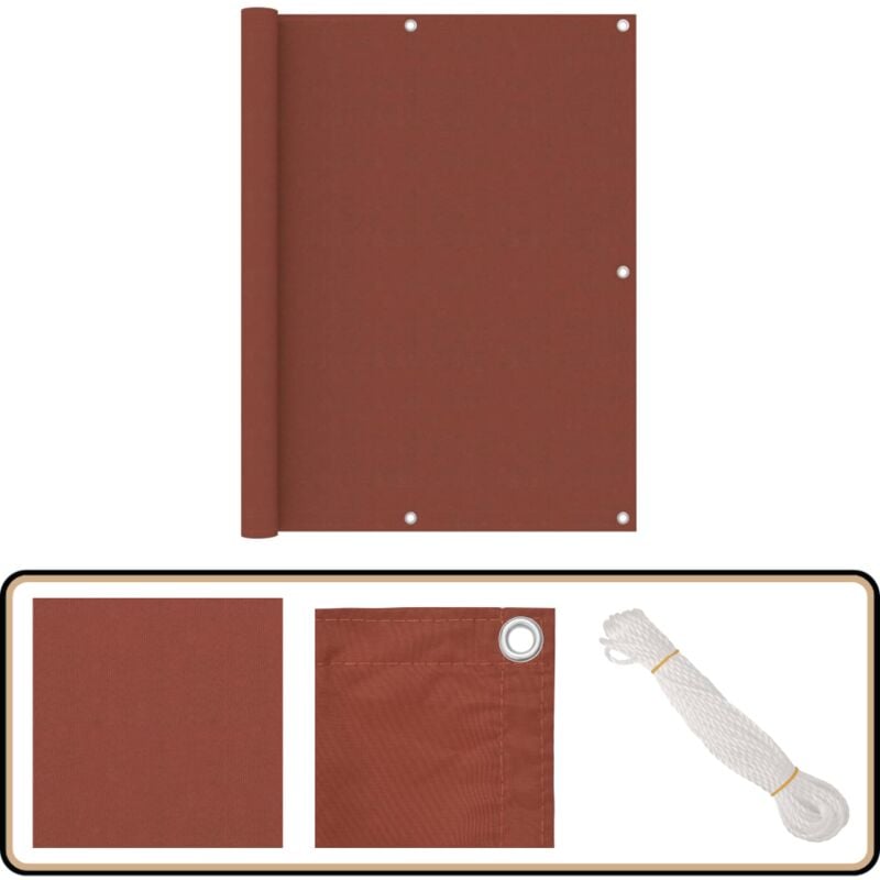 Vidaxl - Balkon-Sichtschutz Terrakotta-Rot 120x500 cm Oxford-Gewebe - Balkon Sichtschutz - Windschutz - Wasserdichtes Gewebe - uv Schutz - Terrakotta