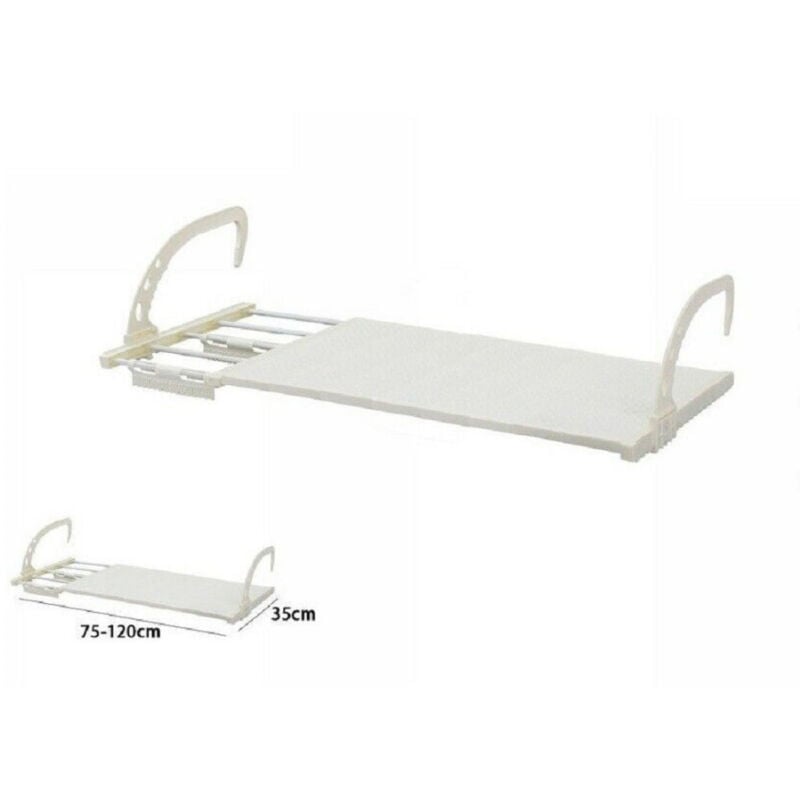 Trade Shop Traesio - Trade Shop - balkon wäscheständer verstellbar wäscheständer 75-120CM fensterbank 70518 -