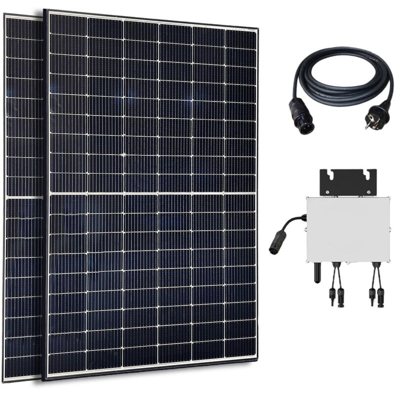 Jet-line - Balkonkraftwerk 900 w 600 w Photovoltaik Solaranlage Steckerfertig wifi Smart