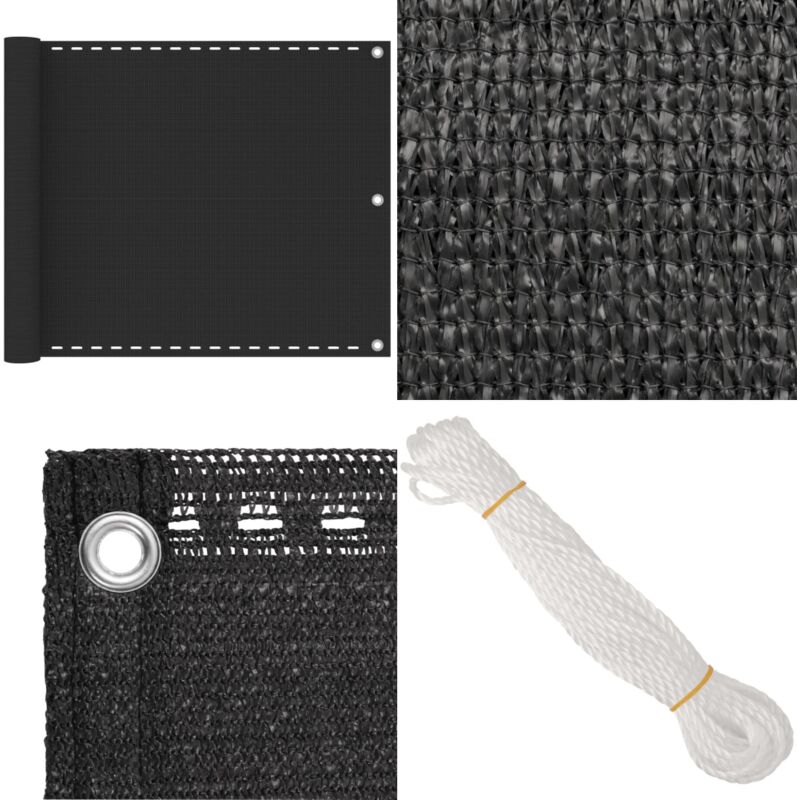 Vidaxl - Balkonsichtschutz hdpe 75x600 cm Anthrazit - Balkon Privacy Screen - hdpe Sichtschutz - Winddurchlässiger Sichtschutz - Wetterfest