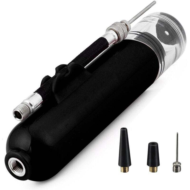 Ballpumpe, Dual-Action-Luftpumpe mit 1 Nadel und 2 Düsen, geeignet für Fußball, Basketball, Volleyball, Fußball, Fahrrad FLITI