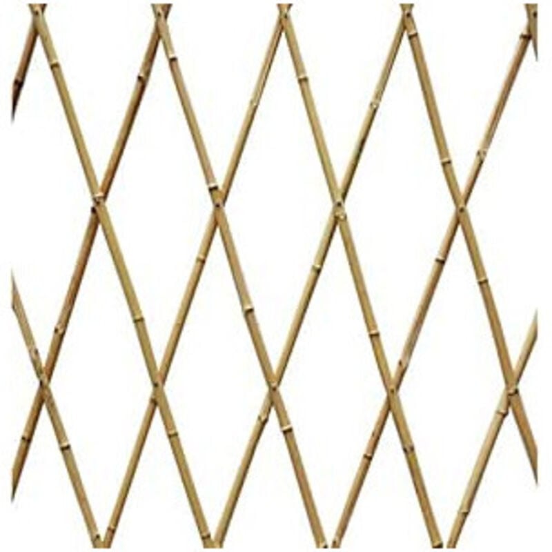 Suinga - Natürlicher Holzgitterzaun für den Garten, Struktur 60 x 240 cm, ausziehbarer Gitterzaun für Gärten, Gehege und Umzäunung