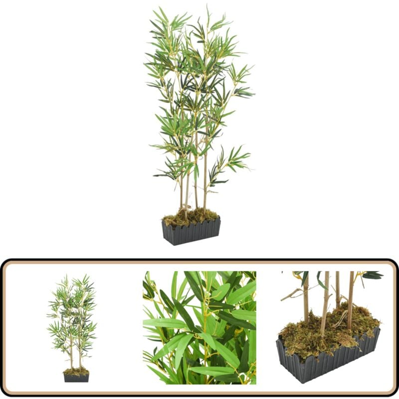 Bambusbaum Künstlich 552 Blätter 120 cm Grün - Bambus Baum - Kunstrasen - Dekorative Pflanzen - Indoor Pflanzen - Wohnaccessoires