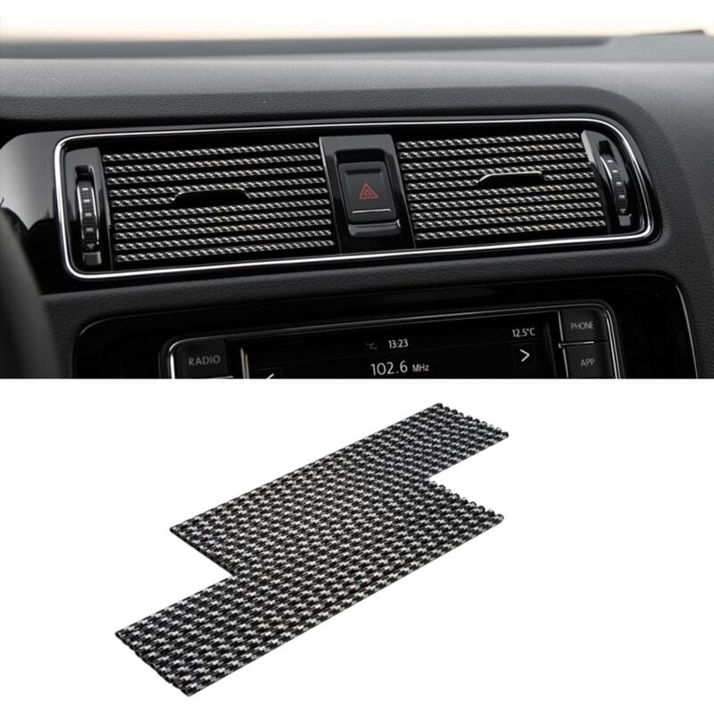 Schwarze Zierleisten für Auto-Klimaanlagen, 0,4 x 20 cm, 20 Stück, universelle Zierleisten für Auto-Klimaanlagen