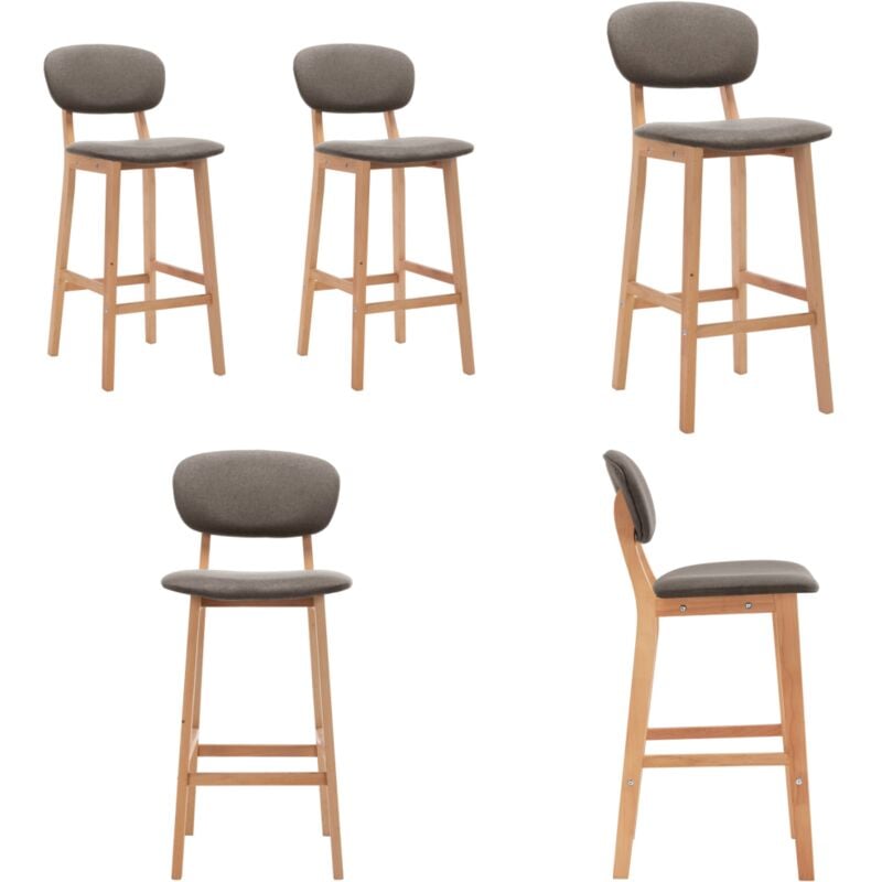 Barhocker 2 Stk. Taupe Stoff - Barhocker - Stühle - Küche - Wohnzimmer - Büro - Home & Living