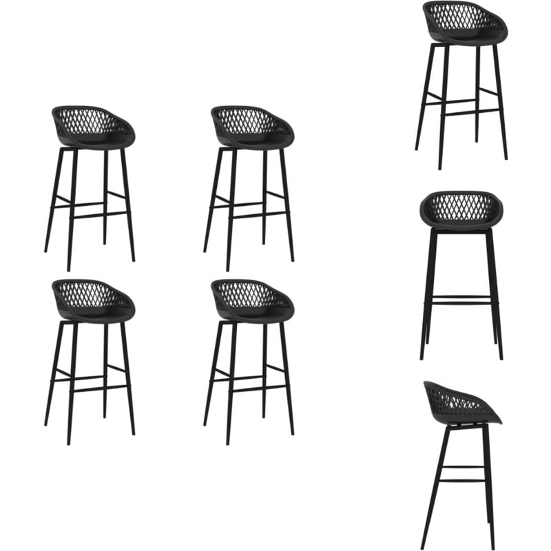 Vidaxl - Barhocker 4 Stk. Schwarz - Barhocker - Küchenstühle - Barstühle - Esszimmerstühle - Schwarz