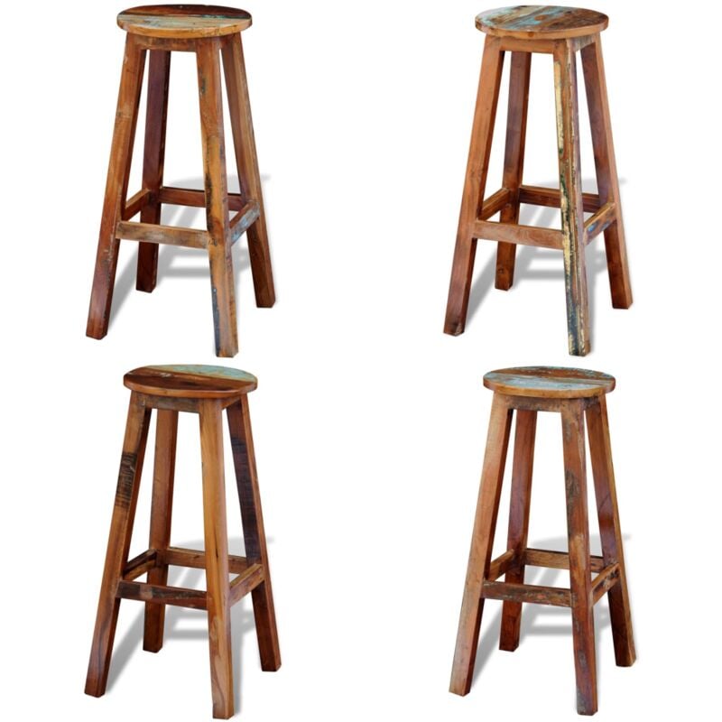Vidaxl - Barhocker Altholz Massiv - Vintage Barhocker - Holz Barhocker - Barhocker Massiv - Retro Barhocker - Handgefertigter Barhocker - Home &