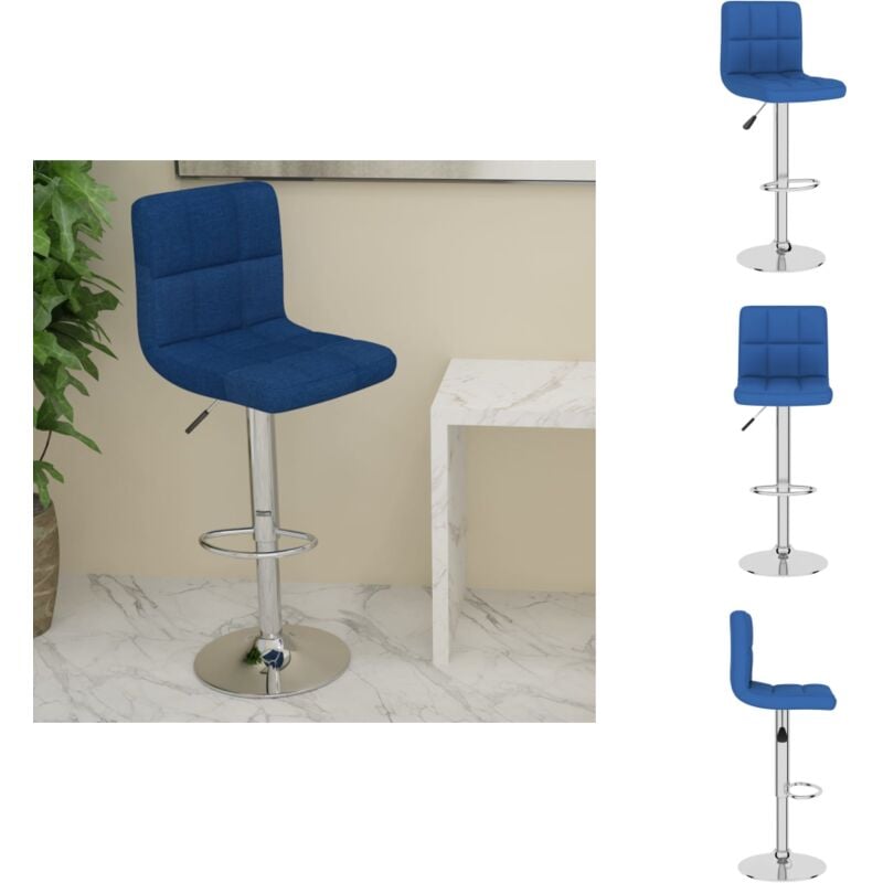 Vidaxl - Barhocker Blau Stoff - Barhocker - Tresenhocker - Thekenhocker - Barstuhl