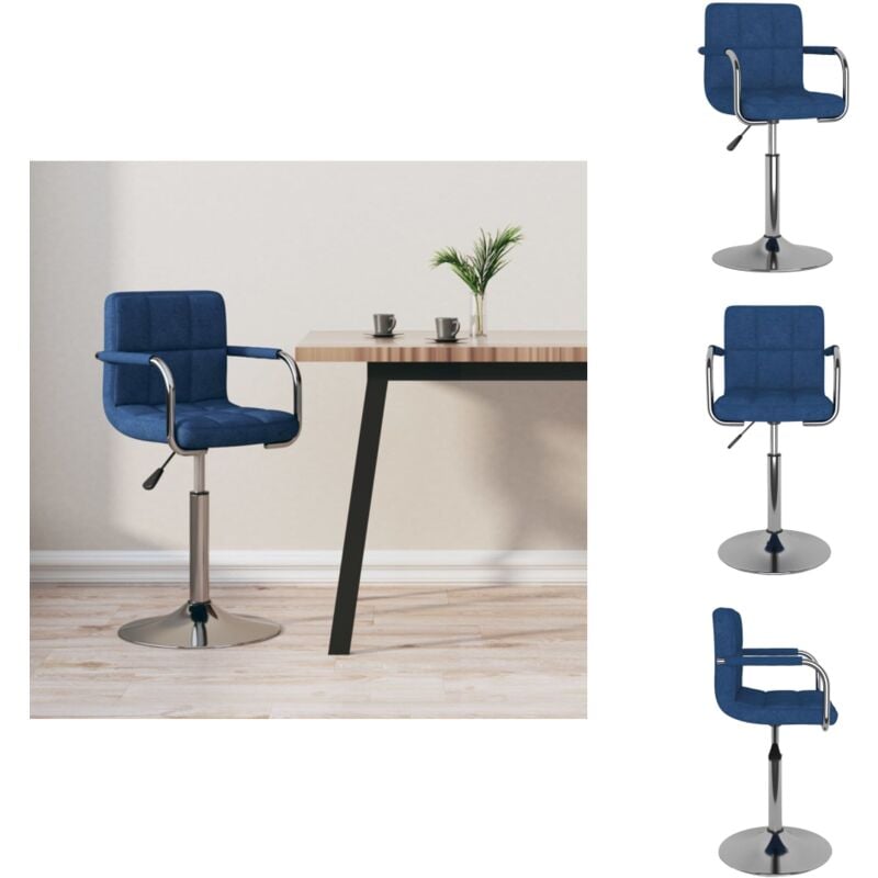 Barhocker Blau Stoff - Barhocker - Tresenhocker - Thekenhocker - Barstuhl