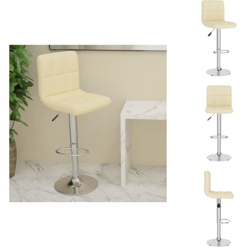 Vidaxl - Barhocker Creme Stoff - Barhocker - Tresenhocker - Thekenhocker - Barstuhl
