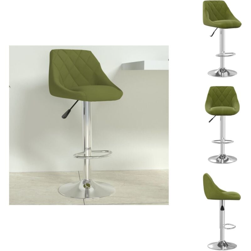 Vidaxl - Barhocker Hellgrün Samt - Barhocker - Tresenhocker - Thekenhocker - Barstuhl