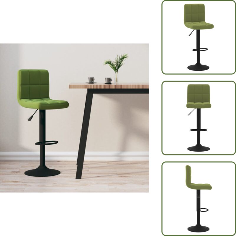 Vidaxl - Barhocker Hellgrün Samt - Barhocker - Tresenhocker - Thekenhocker - Barstuhl