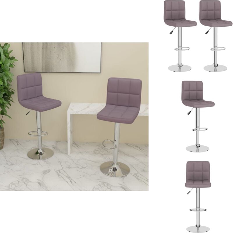 Vidaxl - Barhocker 2 Stk. Taupe Stoff - Barhocker - Sitzgelegenheiten - Küchenstühle - Bartische - Wohnaccessoires