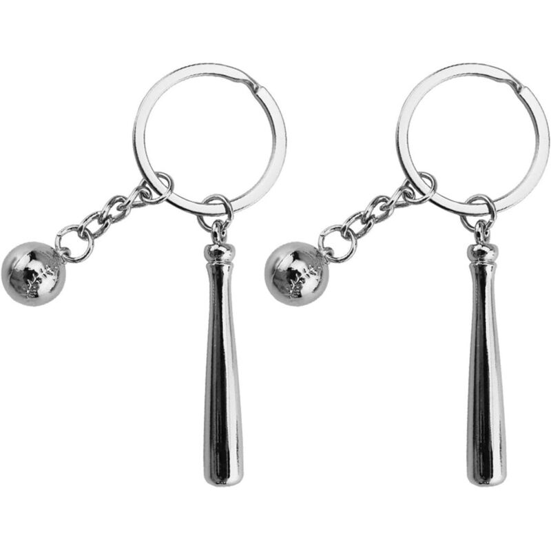 Baseball-Schlüsselanhänger (2-teilig), Kreative Schlüsselanhänger, Schlüsselanhänger im sportlichen Stil, Metall-Schlüsselanhänger,