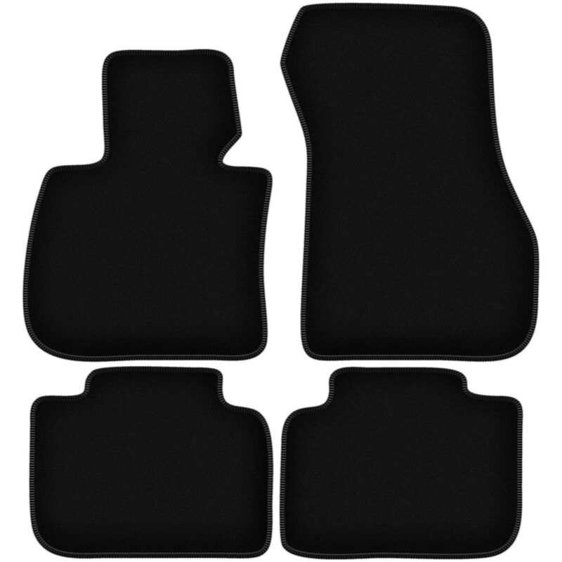 BASIC schwarze Velours-Fußmatten für: BMW X1 F48 FL SUV (2015-)