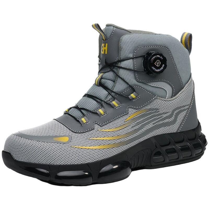 Sicherheitsschuhe mit Stahlkappe, rutschfeste Herren-Arbeitsschuhe mit Gummisohle, leichte und atmungsaktive Sicherheitsschuhe, Größe 41