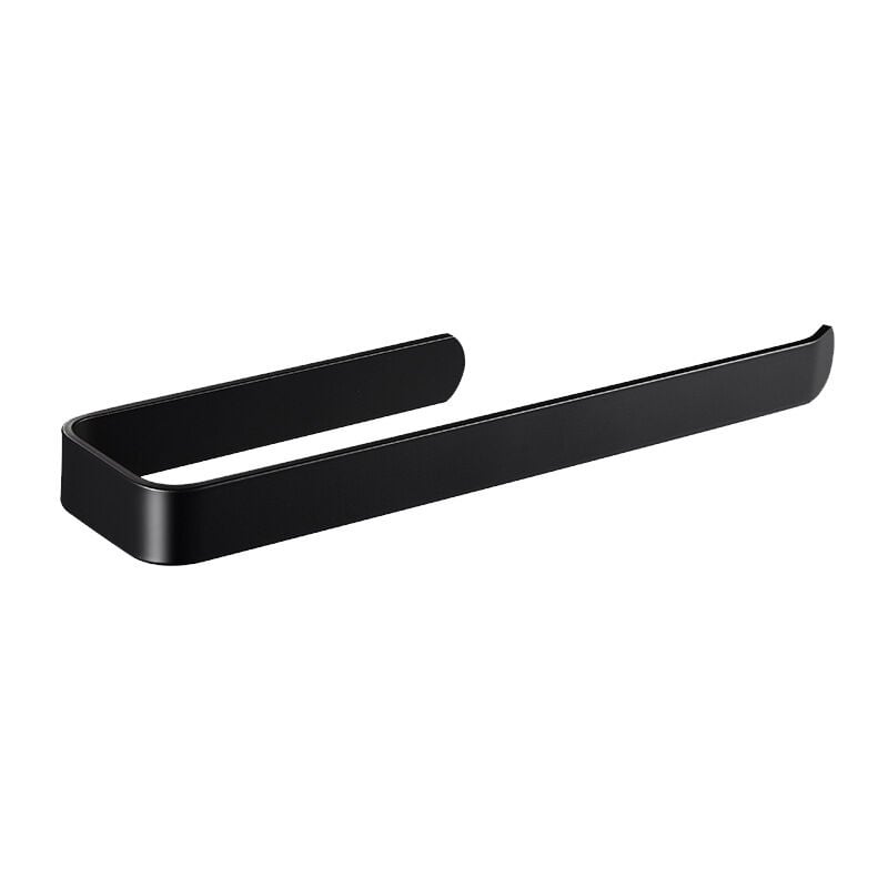 Bathroom Adhesive Towel Bar, Modern Simple No Drilling Towel Bar, Wall Mounted Towel Bar, 29CM, 304 Stainless Steel, Matte Black, Suitable for