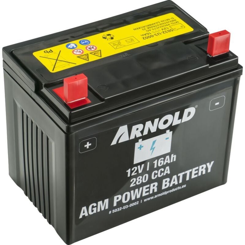 12V 16Ah AGM-Batterie für Rasentraktor Arnold