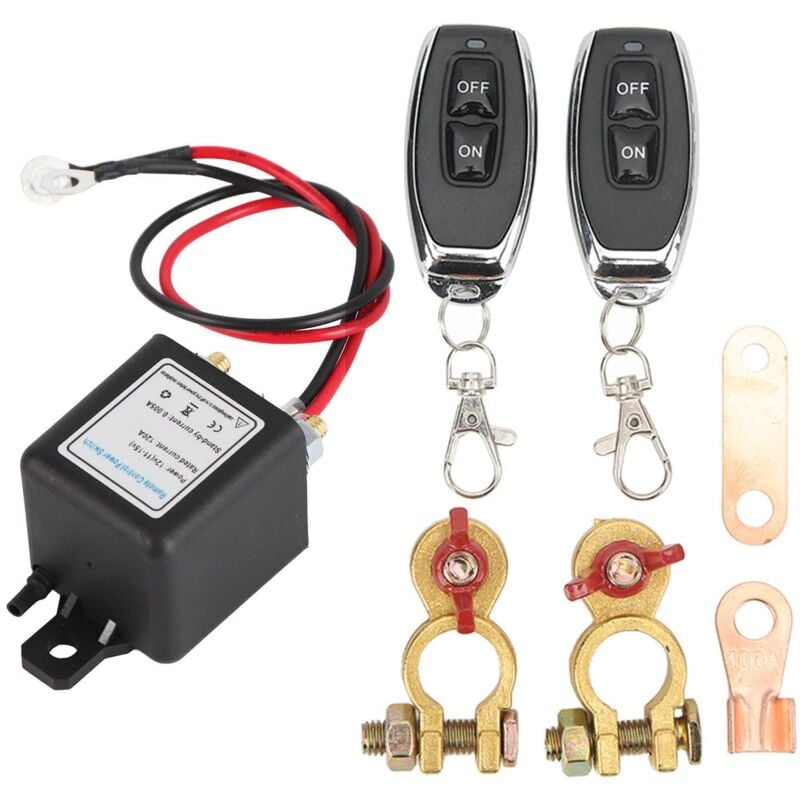 Batterie-Trennschalter, Autobatterie-Trennschalter, Stromunterbrechungs-Kill-Schalter mit Fernbedienungs-Kupferanschluss für Automobile(1)
