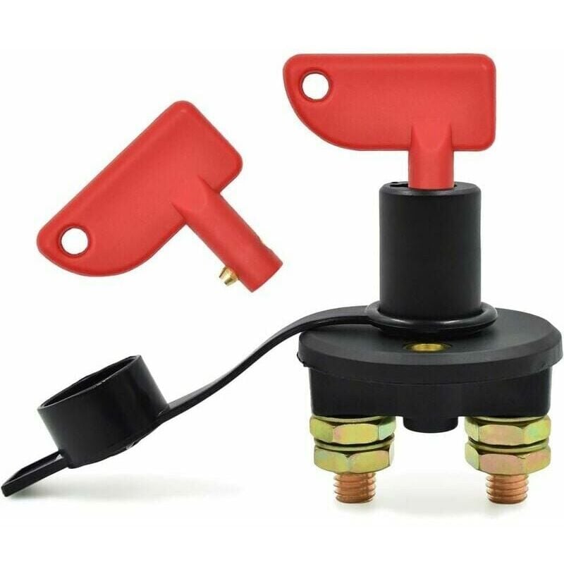 Alovez - Batterieschalter für Autos, 12/24 v, 500 a max. Trennschalter, Kfz-Notschalter für Autos, Batterieschutzschalter für lkw, Boote, Fahrzeuge