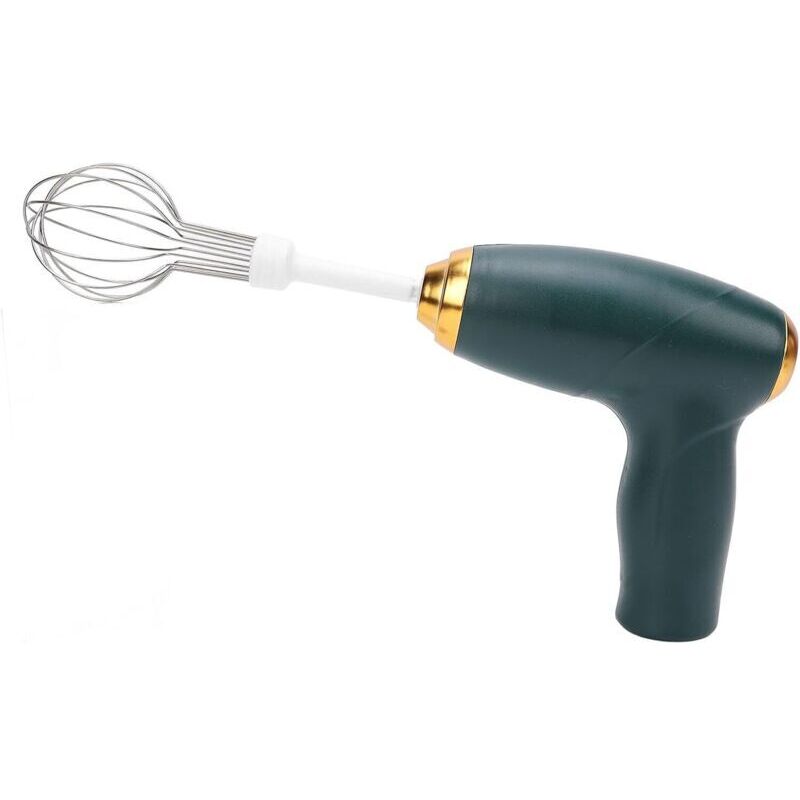 Kabelgebundener Handmixer, tragbarer elektrischer Schneebesen, USB-aufladbar, ideal zum Mixen, Backen und Kochen, Grün (GRÜN)