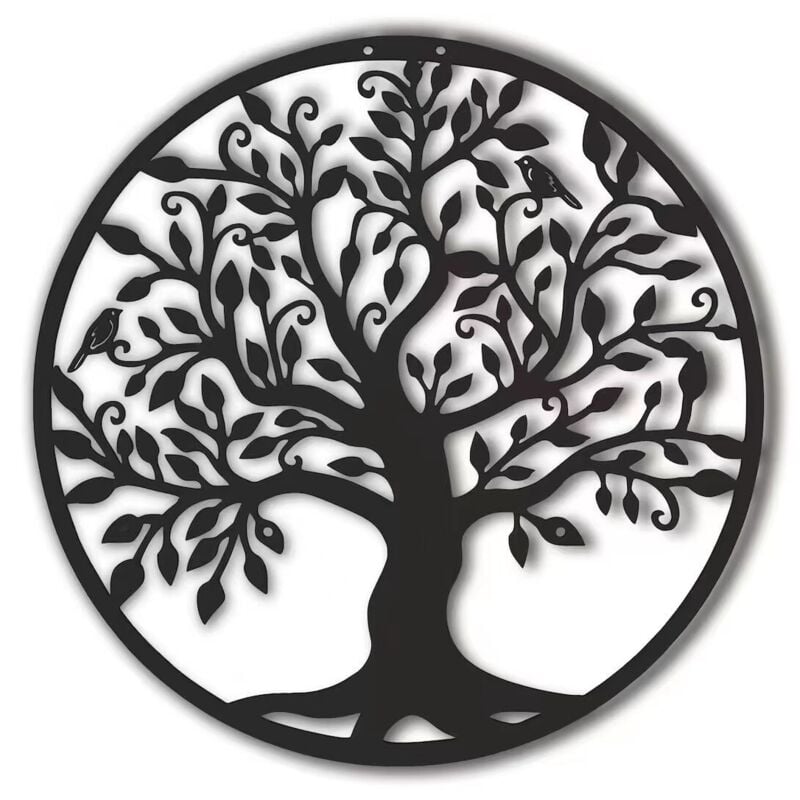Rnemitery - Baum des Lebens, Metall-Wanddekoration, Silhouette, Kunst für den Innenbereich, Geschenk, Geschenk für den Außenbereich, Garten,