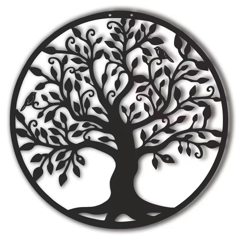 Rnemitery - Baum des Lebens, Metall-Wanddekoration, Silhouette, Kunst für den Innenbereich, Geschenk, Geschenk für den Außenbereich, Garten,