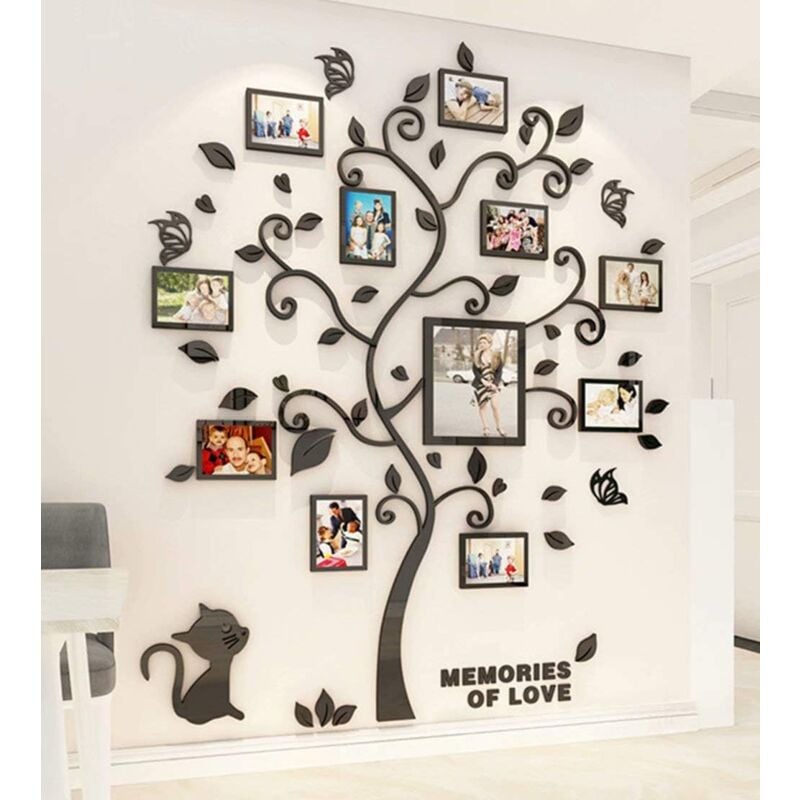 Ersandy - Baum-Wandaufkleber, 3D-Fotorahmen, DIY-Wandaufkleber, Kunst, Heimdekoration für Schlafzimmer, Wohnzimmer, Kinderzimmer, Flur, Kinderzimmer,