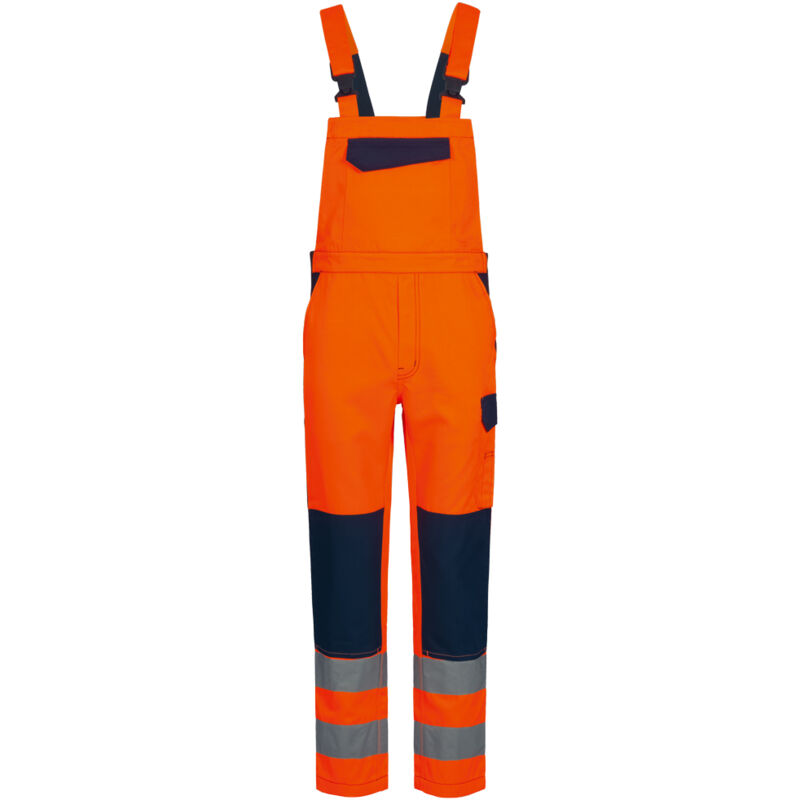 Gr .46 BAUTZEN WARNSCHUTZ-LATZHOSE orange BAUTZEN HIGH VISIBILITY BIB TROUSE