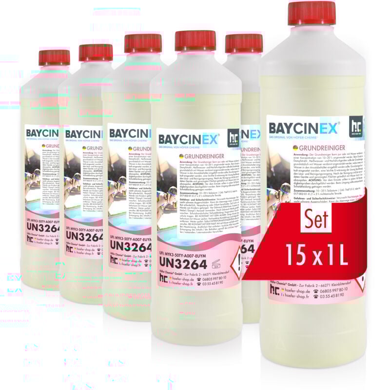 15x 1 l Baycinex Grundreiniger für Pools