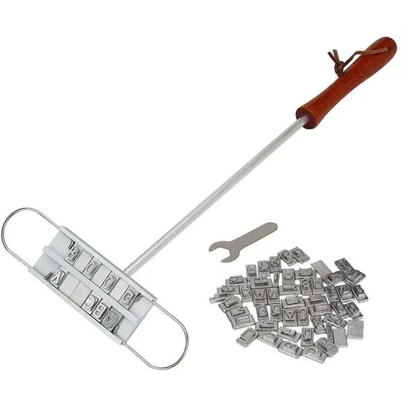 BBQ Barbecue Grill Brandeisen Abnehmbares DIY Fleisch Steak Burger BBQ Werkzeugset (40,54 cm)