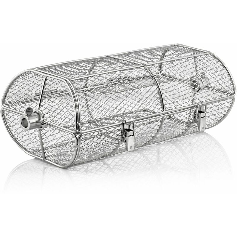 BBQ-Toro Edelstahl Grillkorb für Drehspieß, Drehkorb für Gasgrill und vieles mehr, Rondell