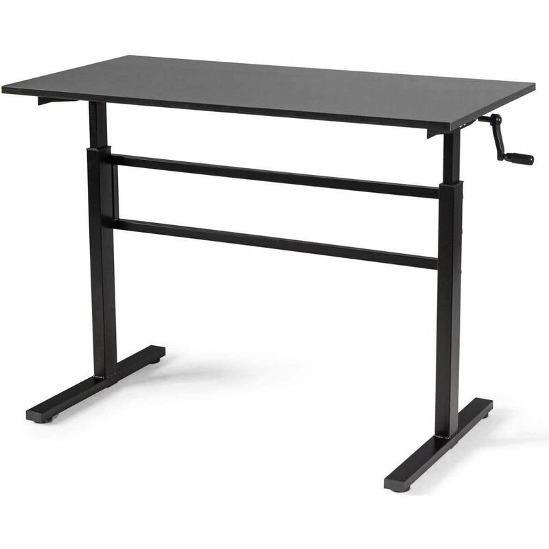 Bc-elec - BS400002 Höhenverstellbarer Schreibtisch (76-114cm) mit 120x60cm Platte, ergonomischer Schreibtisch, manuelles
