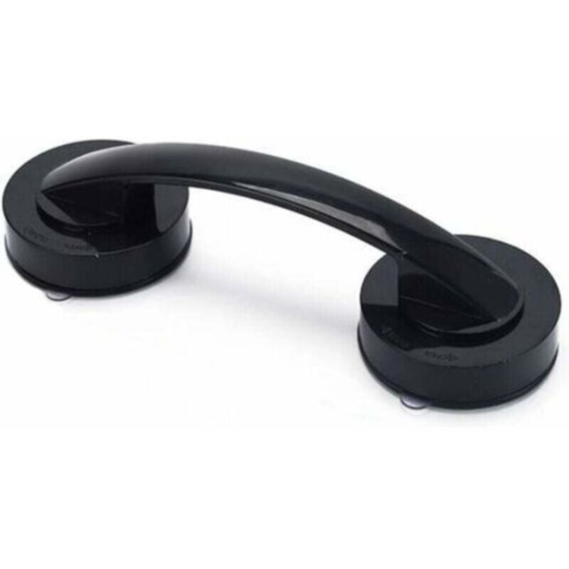 BCC Saugnapfgriff, Schwarzer Badezimmer-Handlauf, Rutschfester, wasserdichter, sicherer, abnehmbarer Saugnapfgriff für Fenster, Tür, Badezimmer (19,4