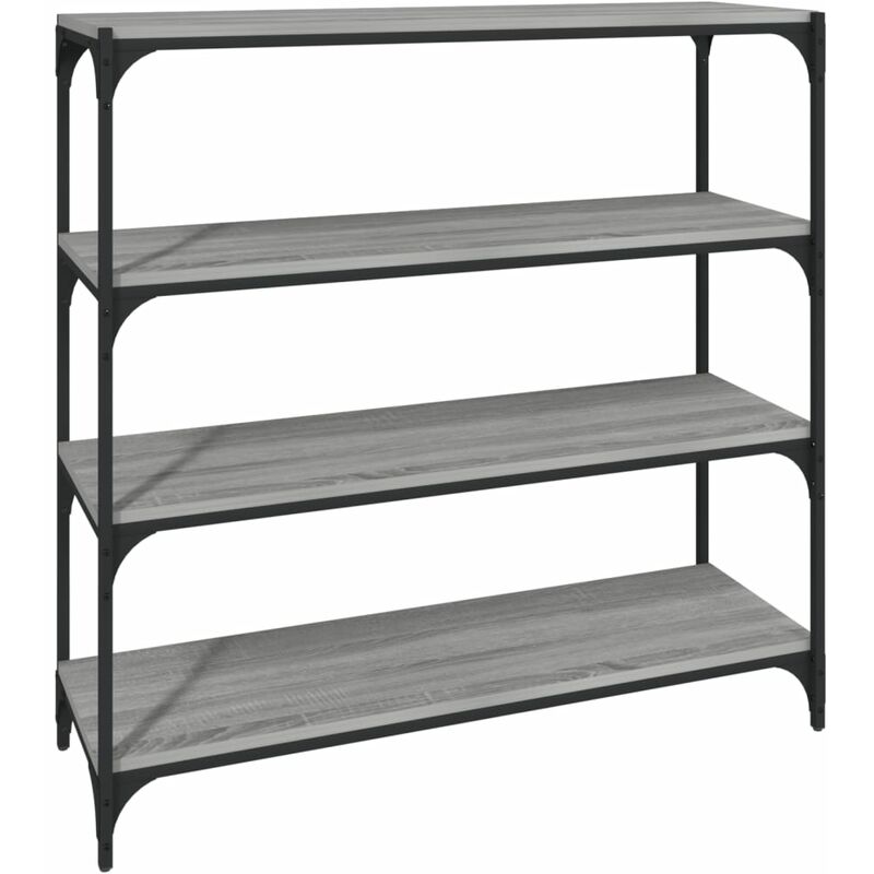 Vidaxl - Bücherregal Grau Sonoma 100x33x100 cm Holzwerkstoff und Stahl