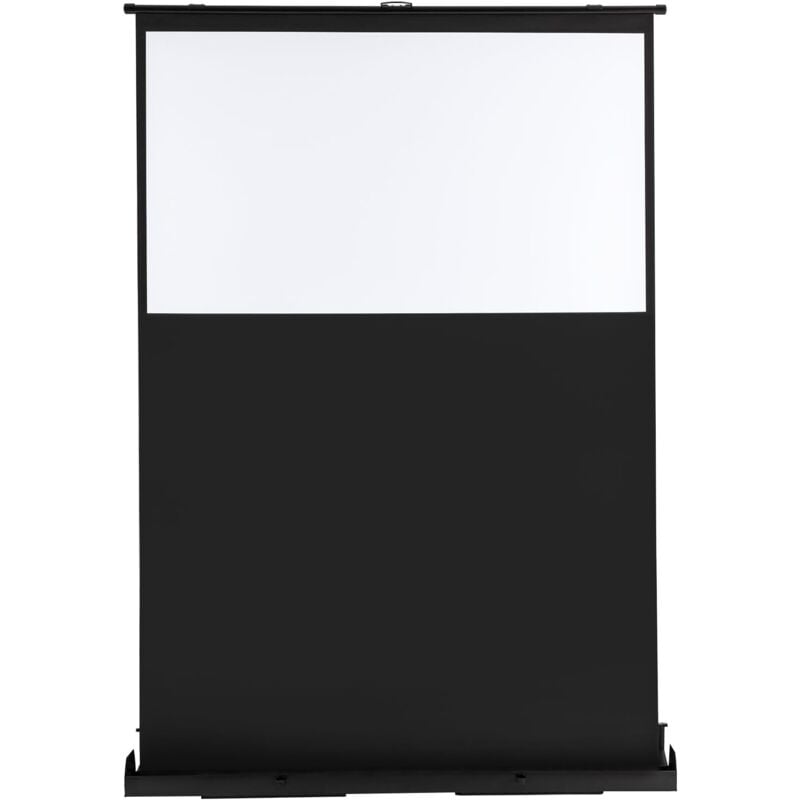 Beamer Leinwand, 60'' Boden Projektionsleinwand, Tragbar Manuell Herunterziehbar, 16:9 Beamerleinwand, Bodenprojektor Bildschirm für Heimkino